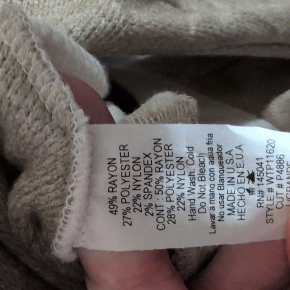 Two-Tone Gray and Tan Twist Front Ruched Pant Set - Picture 8 of 8